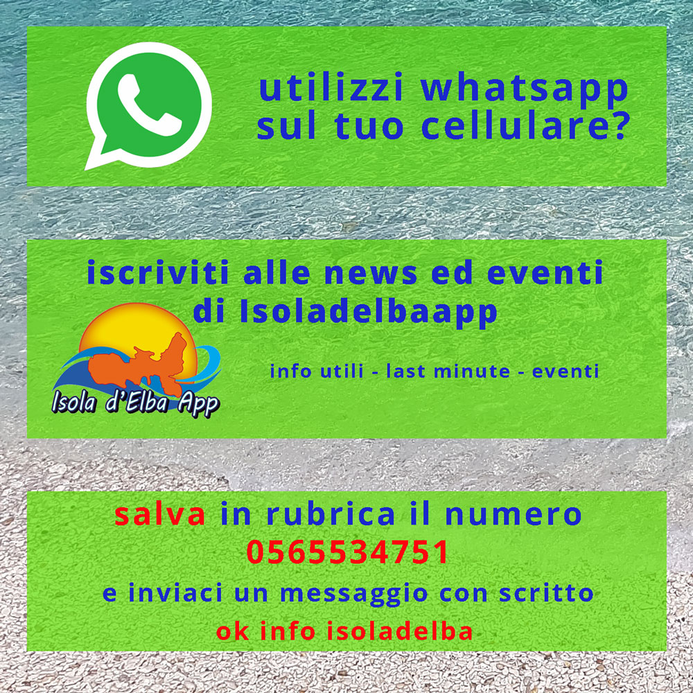 whatsapp news isola d'Elba
