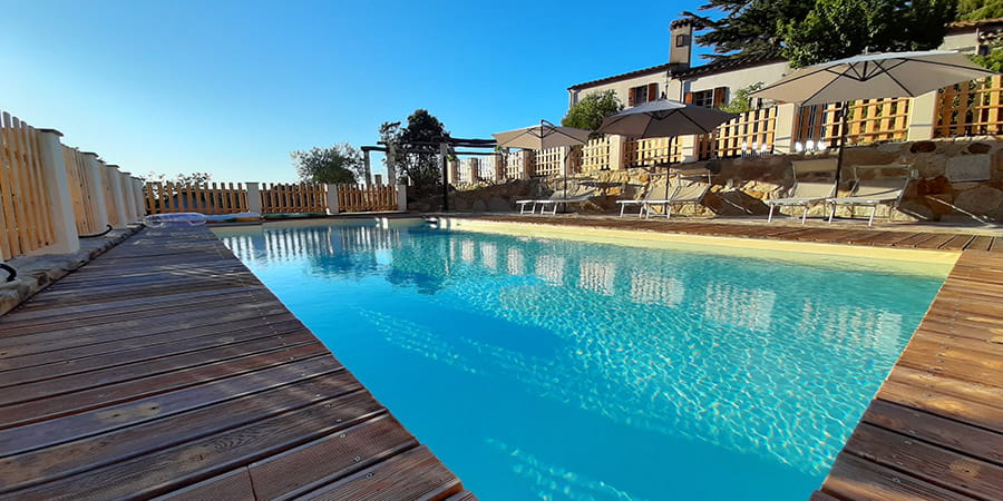 Panorama del B&B Fonte di Zeno immerso nella natura di Marciana all'Isola d'Elba
