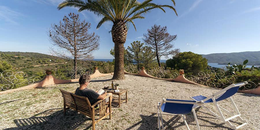 Vista panoramica Residence Gavila's Porto Azzurro Panorama sulla baia di Porto Azzurro dal Residence Gavila's